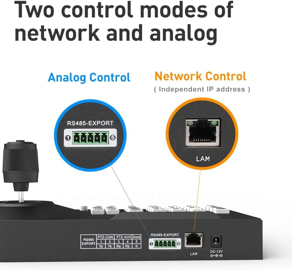NEW Mytech Hot-sale PTZ Controller Security Equipment with Joystick with RS485 RS232 Analog Control