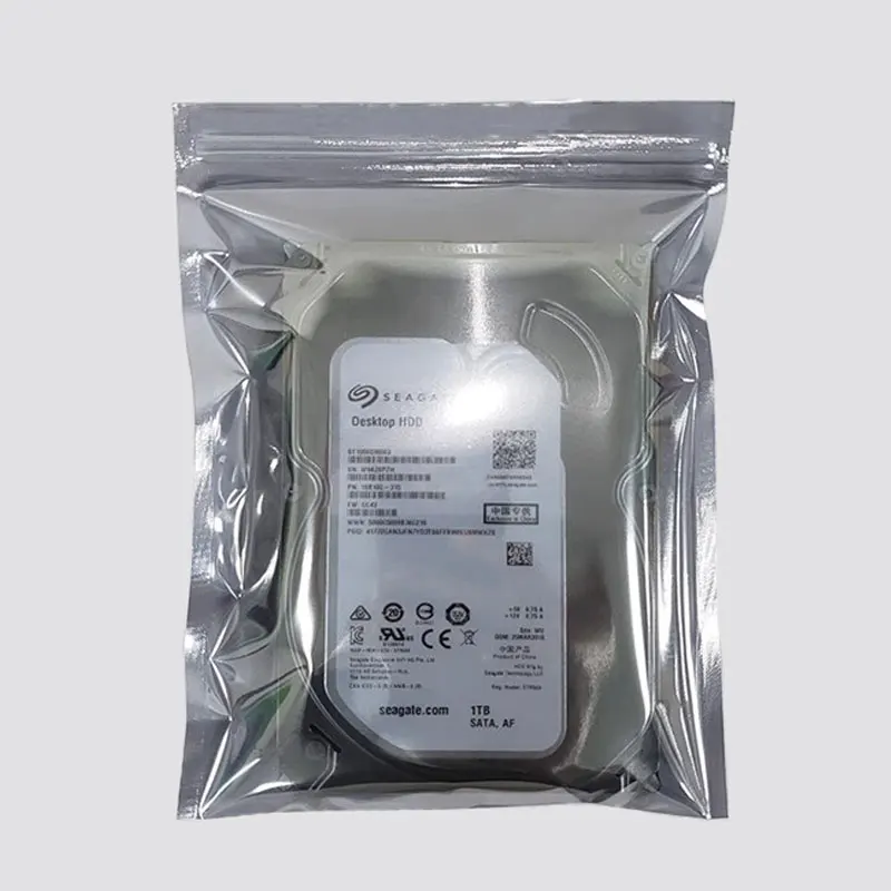 Relcheer 100Pcs Resealable Anti Static Shielding Ziplock Pouches Plastic Sealing Electrostatic Accessories Packaging USB Bags