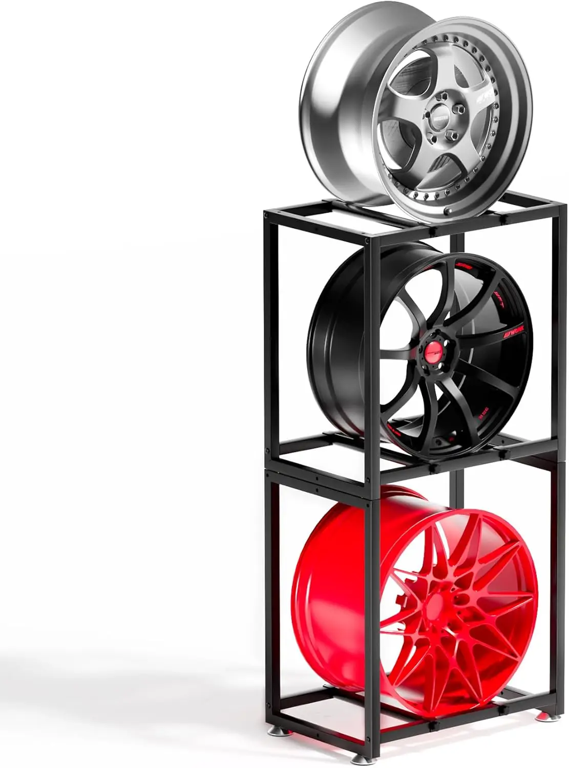 

Сверхмощная стойка для хранения стальных шин, регулируемый модульный органайзер для гаража до 220 фунтов