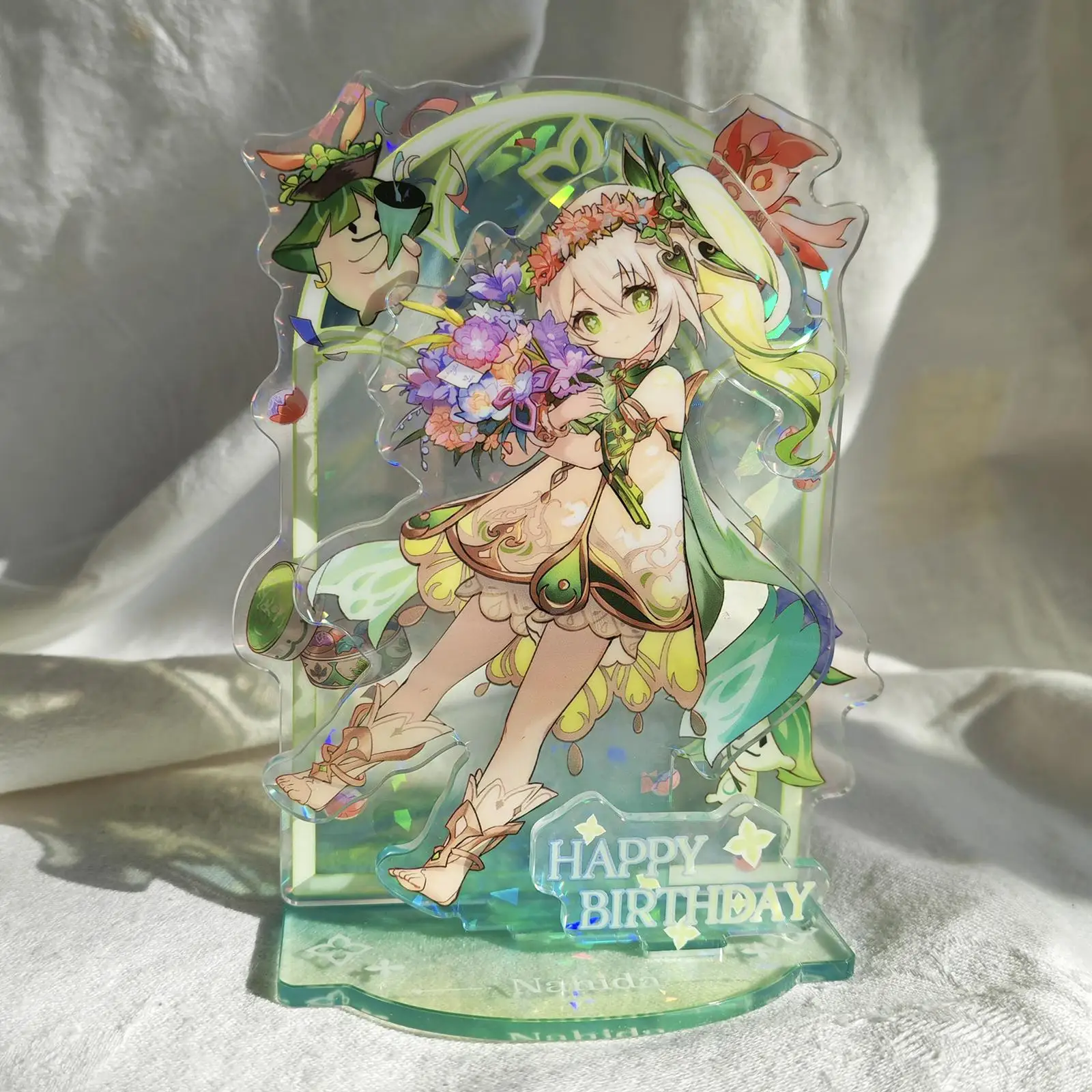Аниме Genshin Impact Nahida, акриловая подставка для карт, значок Baji, открытка для мгновенной камеры, маленькая трава, Бог, товары Doujin, мультяшный подарок Аниме Genshin Impact Nahida, акриловая подставка для карт, значок Baji, открытка для мгновенной камеры, маленькая трава, Бог, товары Doujin, мультяшный подарок