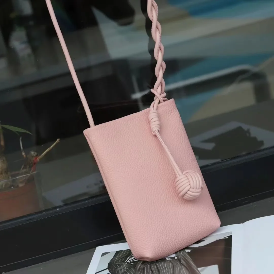 Knock Women Genuine Leather Small Crossbody Bag Designer Cell Phone Bag Light Weight Fashion Shoulder Bag Travel Lady