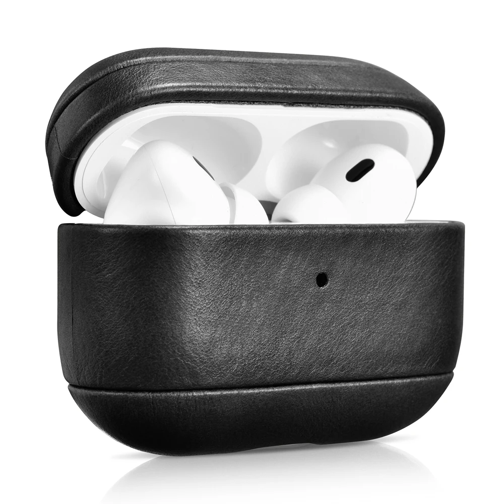 For Apple AirPods Pro 2 Pro2 2022 Earphone Cases Real Genuine Leather Bag Natural Cowhide icarer Brand Vintage Retro