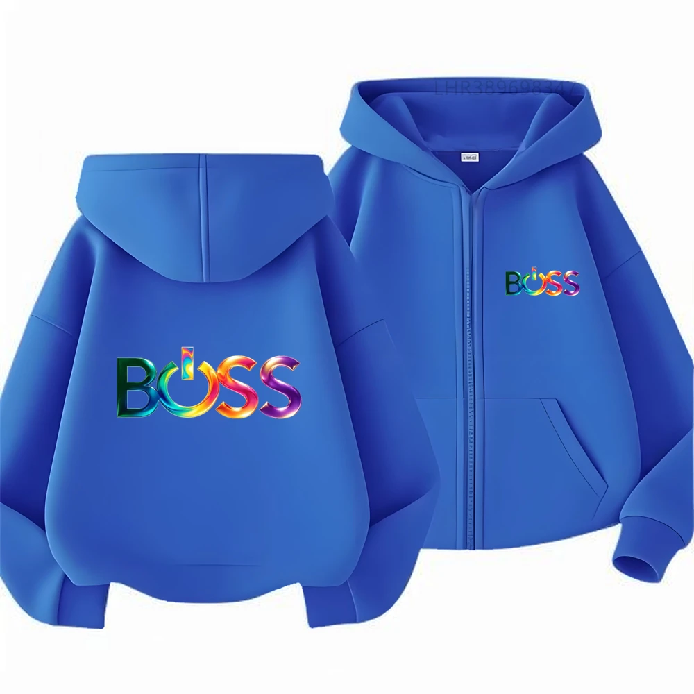 Children's Zipper Style Long Sleeve Hoodie Pretty Pink Coat Girls Boy 3-12Yrs Leisure Sweatshirt Autumn Toddle New Clothes