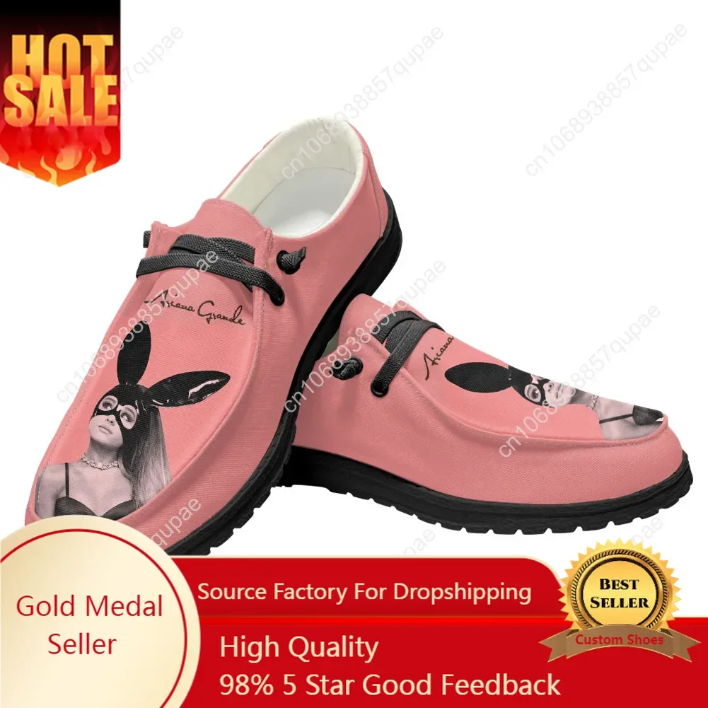 Ariana Grande Casual Shoes Singer Men Woman Flat Shoe Breathable Indoor Outdoor Lightweight Footwear Couple Custom Made Shoe