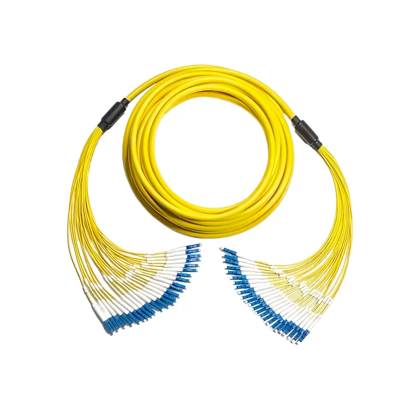 Single-Mode 24 Strand Preterminated LC SC FC Optical Fiber Cable Assembly Jumper