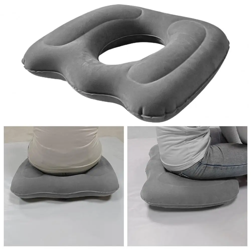 Sciatic Nerve Relief Cushion Anti-decubitus Cushion for Hemorrhoids Comfortable Flocked Buttock Support for Home Office Seating