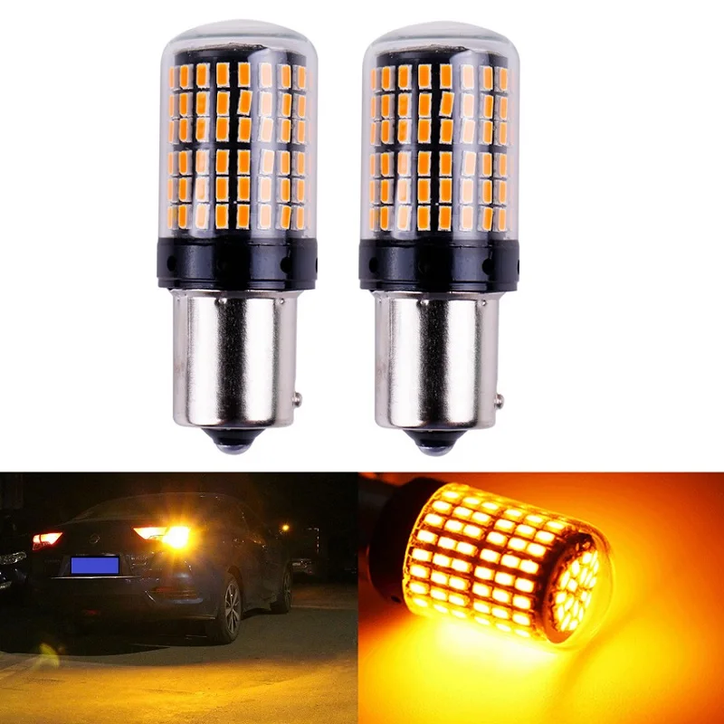 Bombillas LED para luz de señal de giro, 3014, 144smd, Canbus S25, 1156, P21W, BA15S, BAY15D, BAU15S, PY21W, T20, 7440, 7443, W21W, 1157, 1 ud.