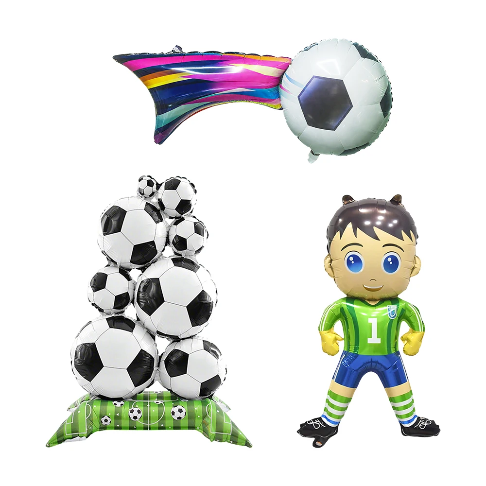 1-delige voetbalballonset, voetbalspel, verjaardagsfeestje decoratie, voetbal themafeest, sport themafeest, feestfeest - afbeelding 2