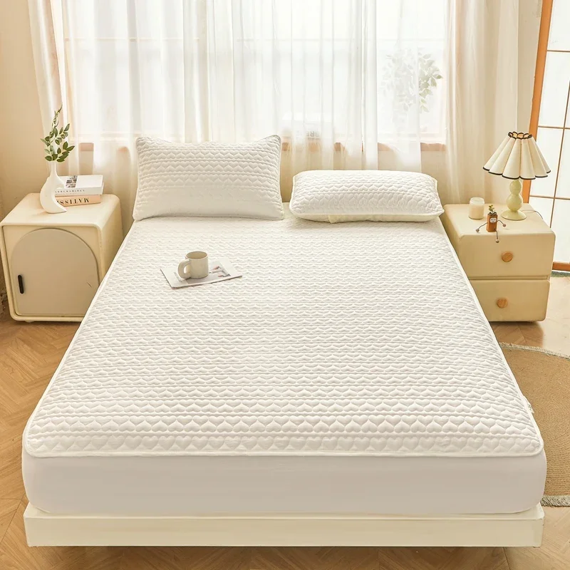 Class A waterproof padded fitted sheet single piece autumn and winter thickened all-inclusive dust cover, no pillowcase