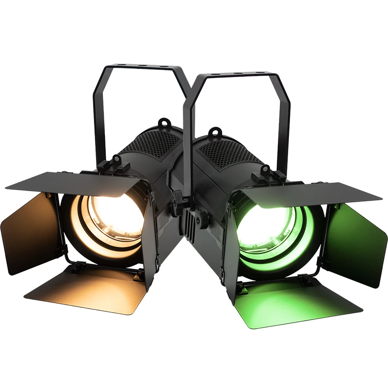

Zoomable Fresnel Spotlight 2in1 WW CW or 4in1 RGBL 25-60 Degree LED Church Theater Stage Fresnel Studio Spotlight