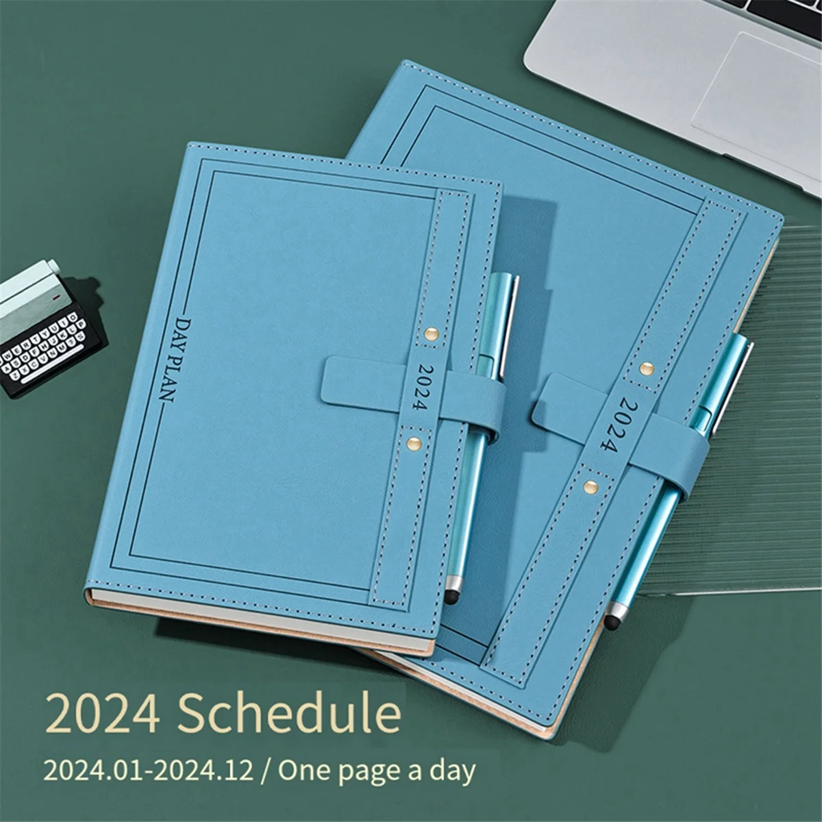 خطة AD29-Agenda لعام 2024، خطة أسبوع دفتر الملاحظات هذه التقويم، برنامج فرعي هذا الملاحظات هذا A4 صفحة واحدة في اليوم