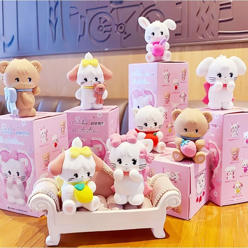 

100% натуральная серия Mikko Dream, слепая коробка, аниме-фигурки, кавайный мультфильм, креативное украшение для рабочего стола, милая модель куклы, подарки на день рождения