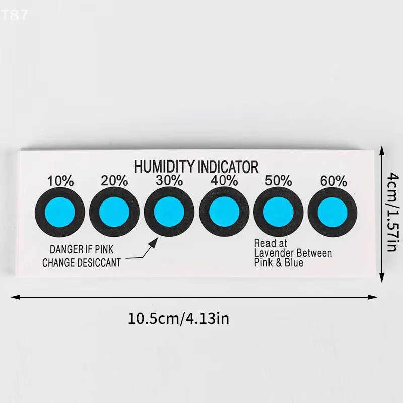 50 Pcs For Testing Humidity In Closed Containers10%-60% Test Paper Card Blue Six-point Humidity Card Humidity Indicator Card