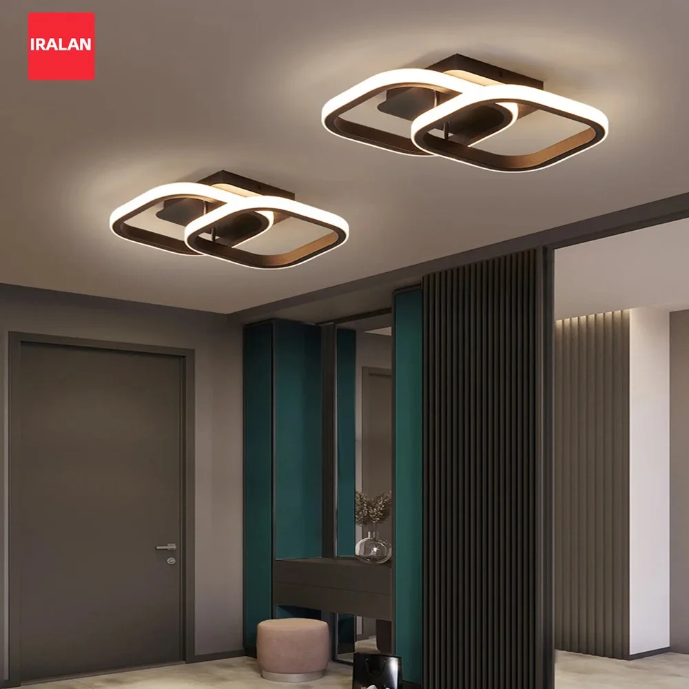Square Ceiling Lamps Simple Home Lighting Three-color Light Chandelier Ceiling Lights for Corridor Aisle Ceiling Lights