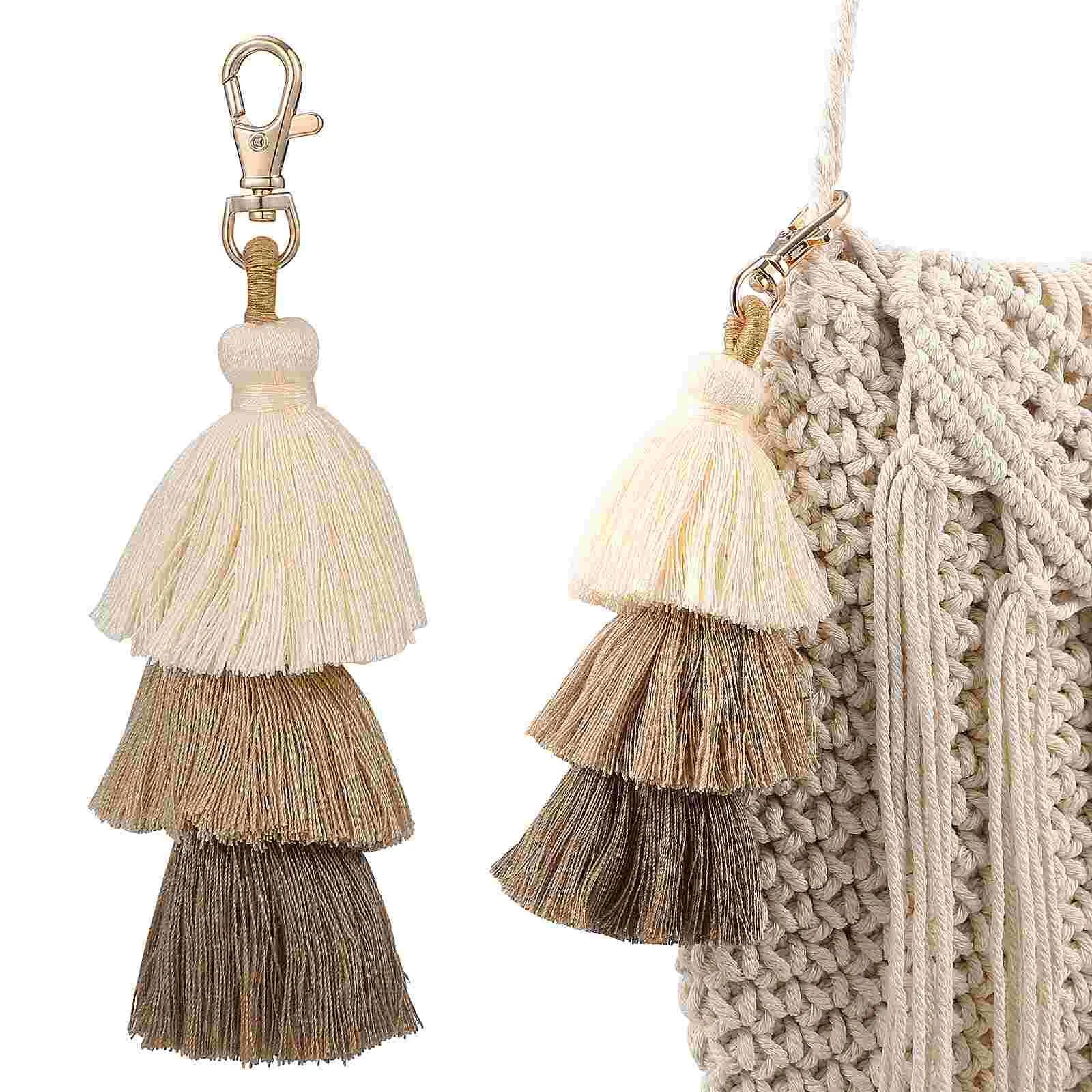 

Tassel Bag Pendant Wallet Purse Charm Keychains Decoration Tassels Polyester Cotton for Women