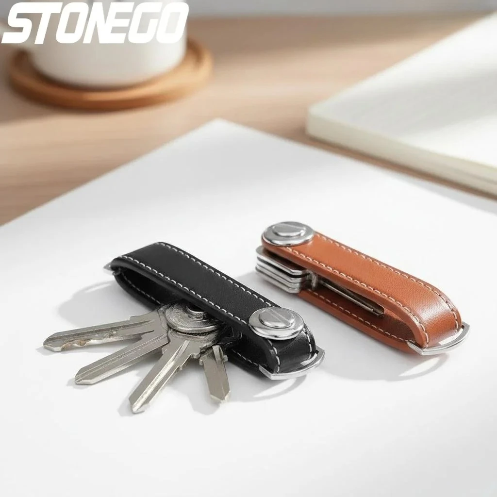 Car Key Pouch Storage Case Wallet Holder Keyring Organizer Multifunctional Folding Pocket Keychain Holder