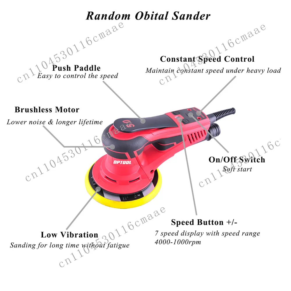 Lightweight professional brushless electric polishing machine, random rail sanding machine
