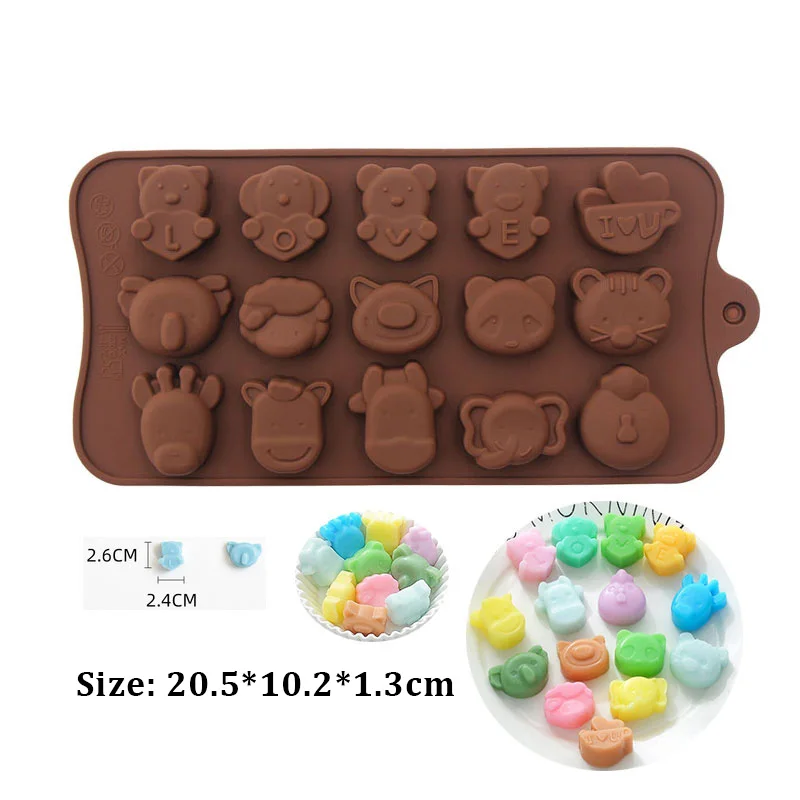 Cartoon Animal Chocolate Mold DIY Handmade Pudding Jelly Ice Silicone Mould Molds