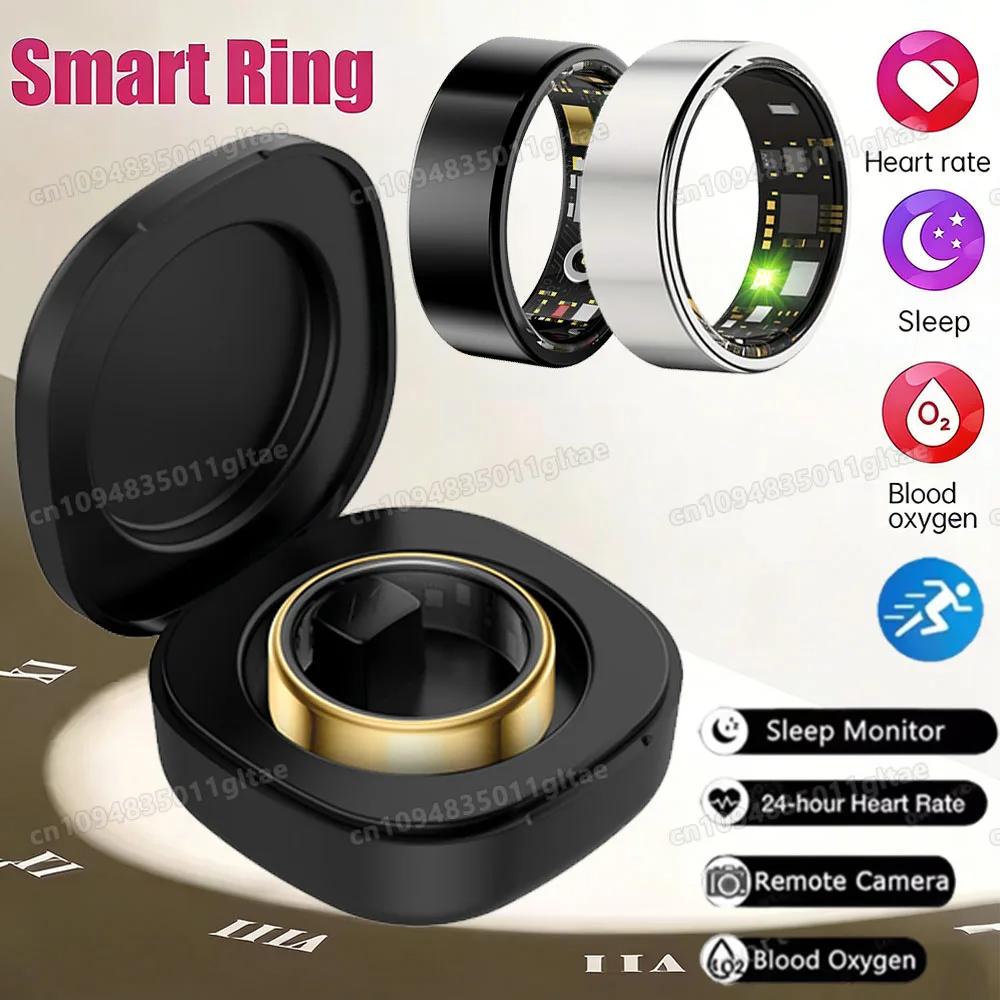 

2026 Smart Ring Blood Pressure Heart Rate Sleep Monitoring Smartring IP68 & 5ATM Waterproof Multi-sport Mode Smartring Man Women