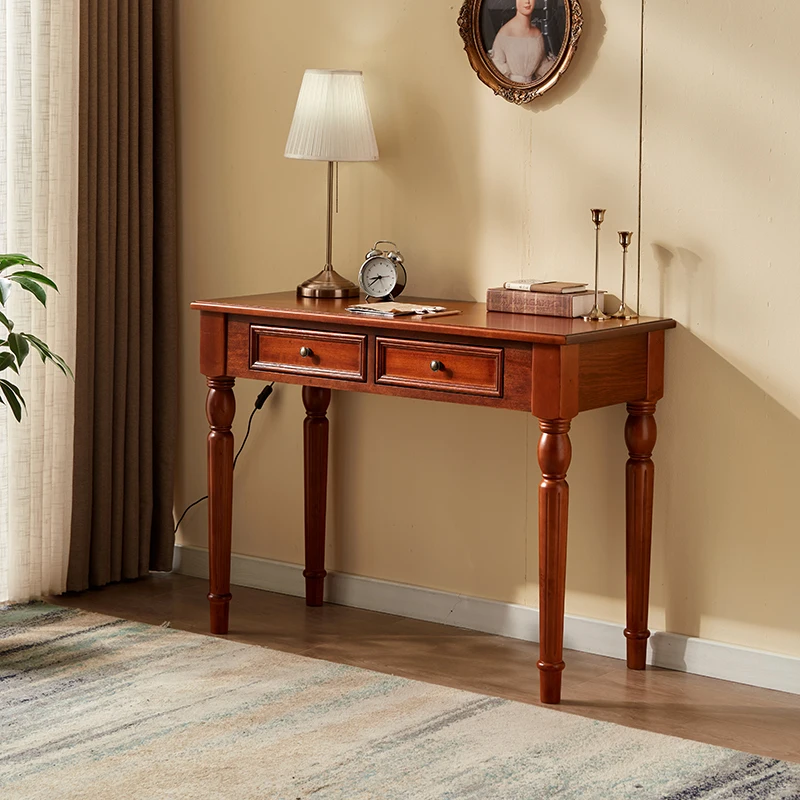 

Американский стол из цельного дерева, бытовой маленький прикроватный столик, небольшой столик, учебный стол, письменный стол для учащихся начальной школы