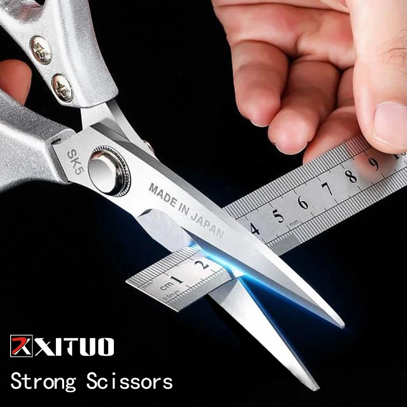 XITUO kitchen scissors stainless steel home kitchen gardening strong scissors chicken bone scissors professional sharp scissors