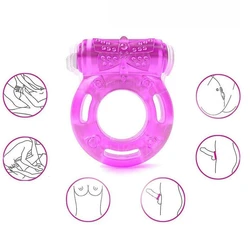 Cock Ring Vibrator Vibrating Rings stimolatore clitorideo pene Erect erezione migliora la capacità del sesso prodotto giocattoli del sesso per gli uomini