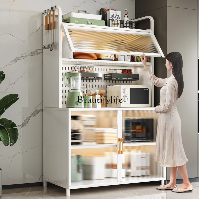 Dining Side Kitchen Storage Cabinet Multi-Layer Multi-Functional Carbon Steel Iron Storage Cabinet