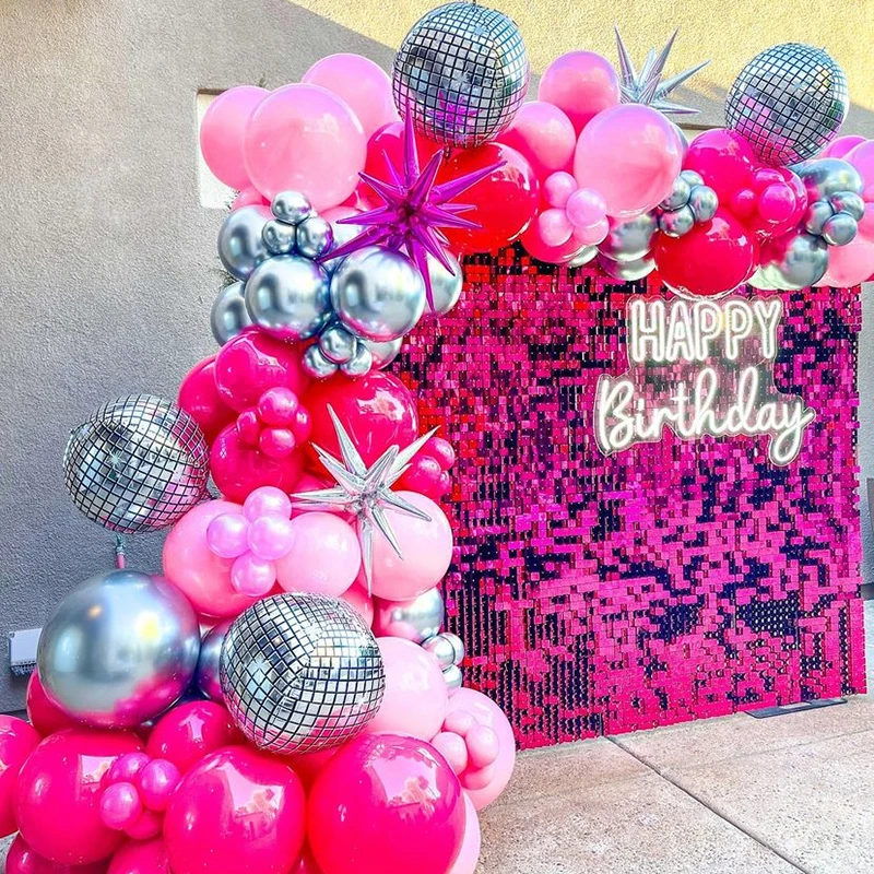 16/18 stücke Dekorative 3D Bachelorette Party Vorhang Schimmer Pailletten Wand Hintergrund Panels Hochzeit Engagement Zimmer Hintergrund Dekor