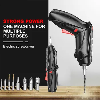 3.6V cordless electric screwdriver rechargeable household electric drill LED lighting mini electric screwdriver power tool set