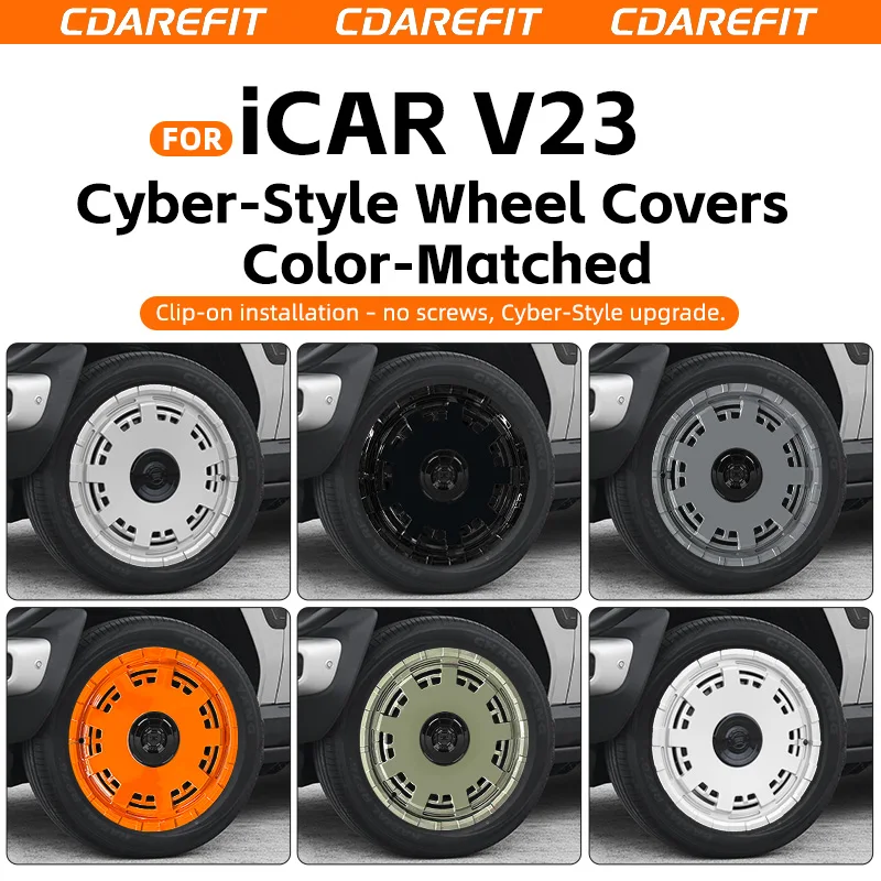 For iCAR iCAUR V23 Cyber Style Wheel Hub Cover Original Color Rim Protector Anti-Scratch Modification Accessories