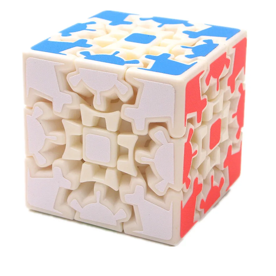 FANXIN Gear 3x3 المكعب السحري أبيض/أسود/توهج أزرق ألعاب ألغاز تعليمية مكعبات سحرية للأطفال الأطفال