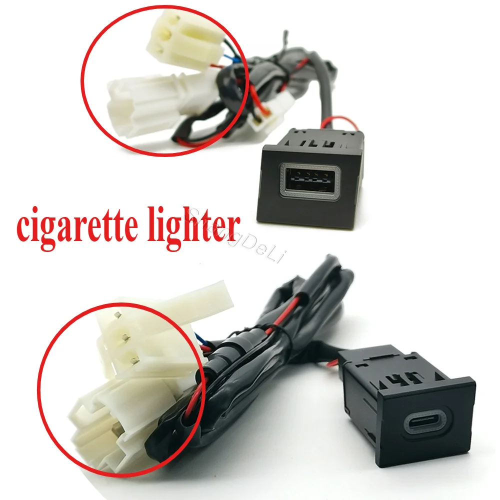 PD Typ-C QC3.0 USB Einzel-Ladebuchse mit Roter LED-Anzeige, Stromladegerät für Multivan T6 Zigarettenanzünder-Installation – Detail 6