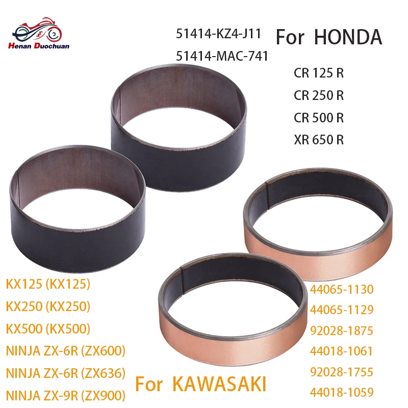 Втулки передней вилки мотоцикла для Honda CR 125 250 500 XR 650 CR125 CR250 CR500 XR650, для KAWASAKI KX 125 250 500 KX500 ZX-6R