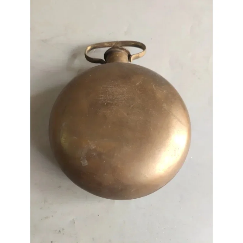 Early Collectible Pure Copper Flat Flask With Fine Craftsmanship