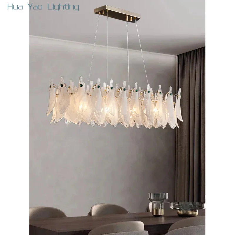 Lamparas Colgantes Para Techo Chandelier Cloud Mist Glass G9 Light Source New Style Luxury Home Appliance Lampara Decoration