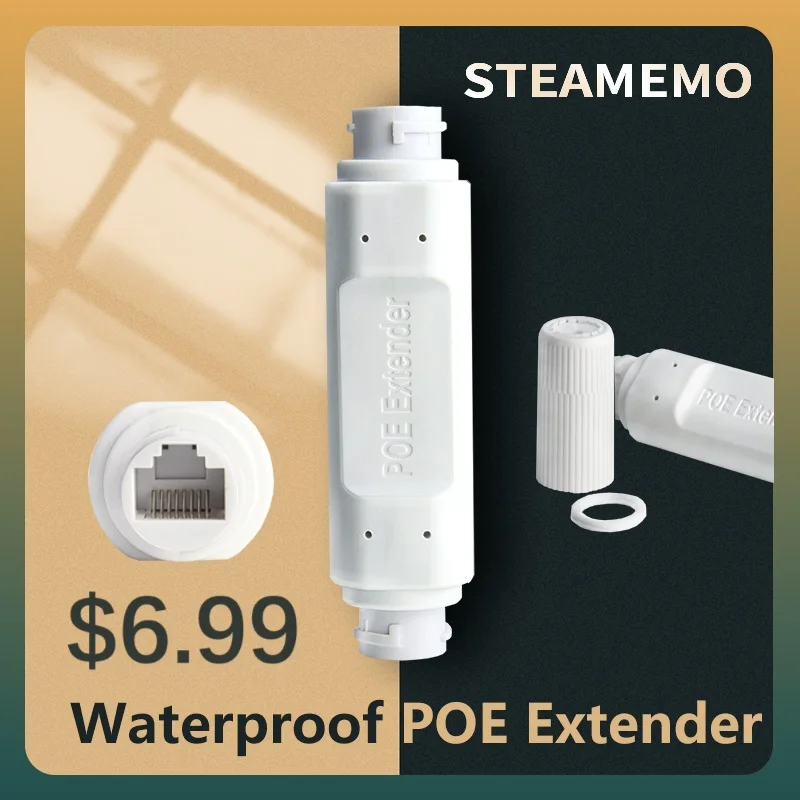 steamemo poe repetidor para camera reversa poe switch poe extender ieee8023af ativo at padrao 500 metros porta 100mbps 01