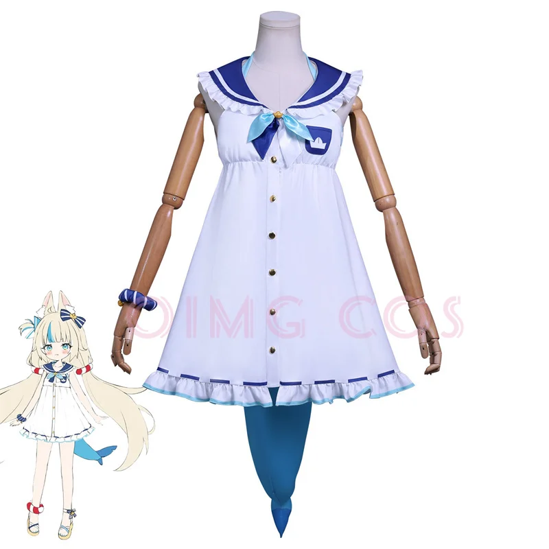 

VTuber Gawr Gura Saba Cosplay Costume Adult Carnival Uniform Anime Halloween Party Costumes Masquerade Women Game