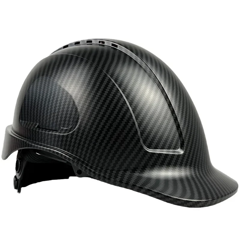 Carbon Fiber Color Work Safety Helmet With Reflectors ABS Industrial Head Protection Construction Hard Hat CE EN397 Standard