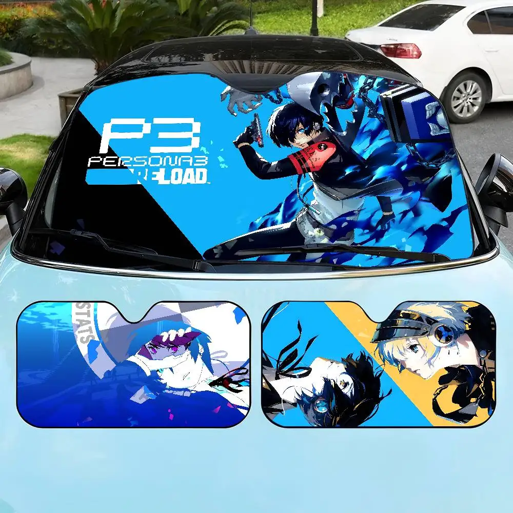 Ame Persona 3 Reload P3RE Car Window Sun Shade Windshield Anti-UV Protection Front Rear Windshield Block Cover Visor Accessories