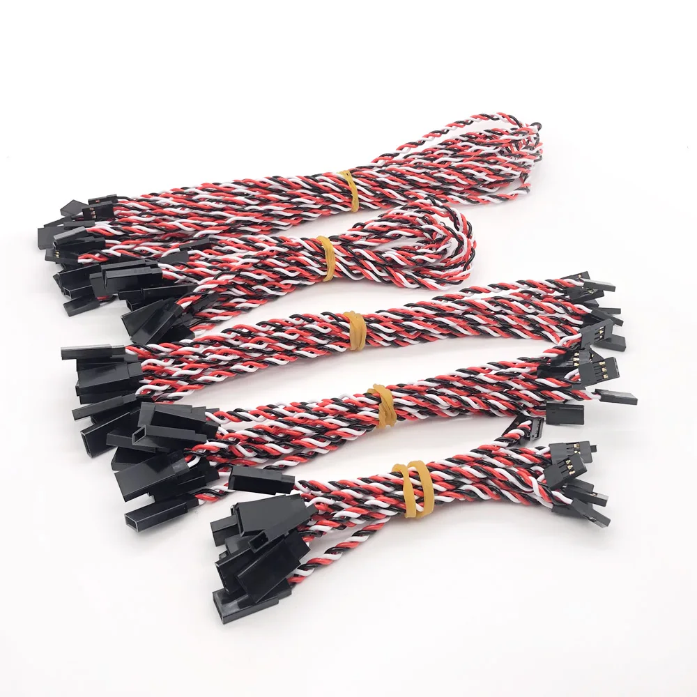 10pcs YSIDO 100mm/150mm/200mm/300mm/500mm RC Servo Extension Cord Cable Wire Lead JR For RC Helicopter Ariplane Fixed-Wing Drone