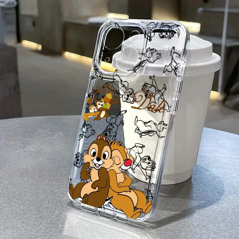 

Disney Cute Squirrel For Apple iPhone 17 16e 16 15 14 13 12 11 Pro Max Plus Mini TPU Soft Transparent Phone Case