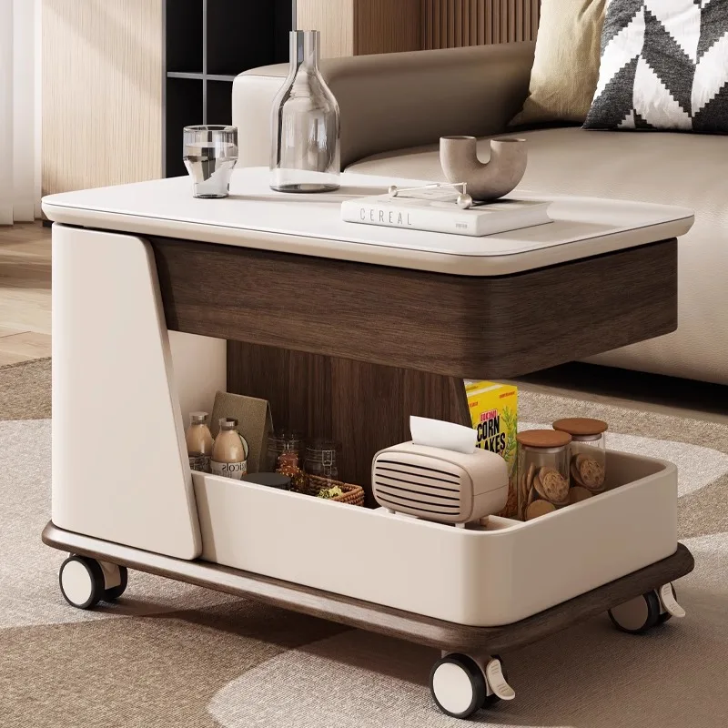 

movable trolley side table, sofa side cabinet lifting coffee table, tea table household living room small apartment