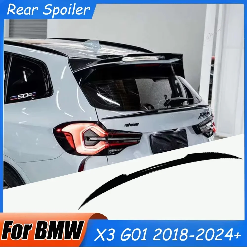 

Car Rear Spoiler for BMW X3 G01 2018-2024+ Gloss Black Rear Trunk Lid Tail Wing Splitter Body Decoration Accessory Kit Diffuser