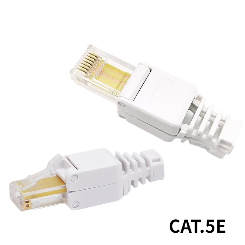 RJ45,8P8C Tool free Type CAT.6, CAT.5E Network Cable Crystal Head Perforated Category 6 and Super Category 5 Adapters