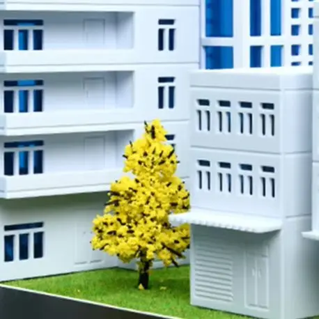 【buy 1 Get 2】N Scale 1:150 ABS Office Apartment Building Model Kit DIY Assembly For Train Railroad Layout Scenery Accessories