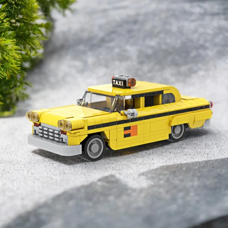 

447 шт. Moc New York Checker Cab A11 Классический желтый такси Скорость Чемпионы Автомобиль Строительные блоки Развивающая игрушка Подарок на день рождения