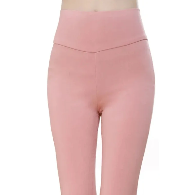 Mulheres cor doce leggings magras de cintura alta, calça até o tornozelo, calça lápis casual, calças grandes, fofas, primavera, 6XL