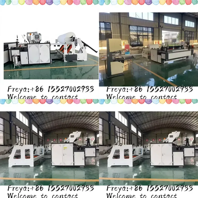 High Performance Toilet Tissue Rewinding Machine 20mm Solid Steel Frame Toilet Paper Production Line