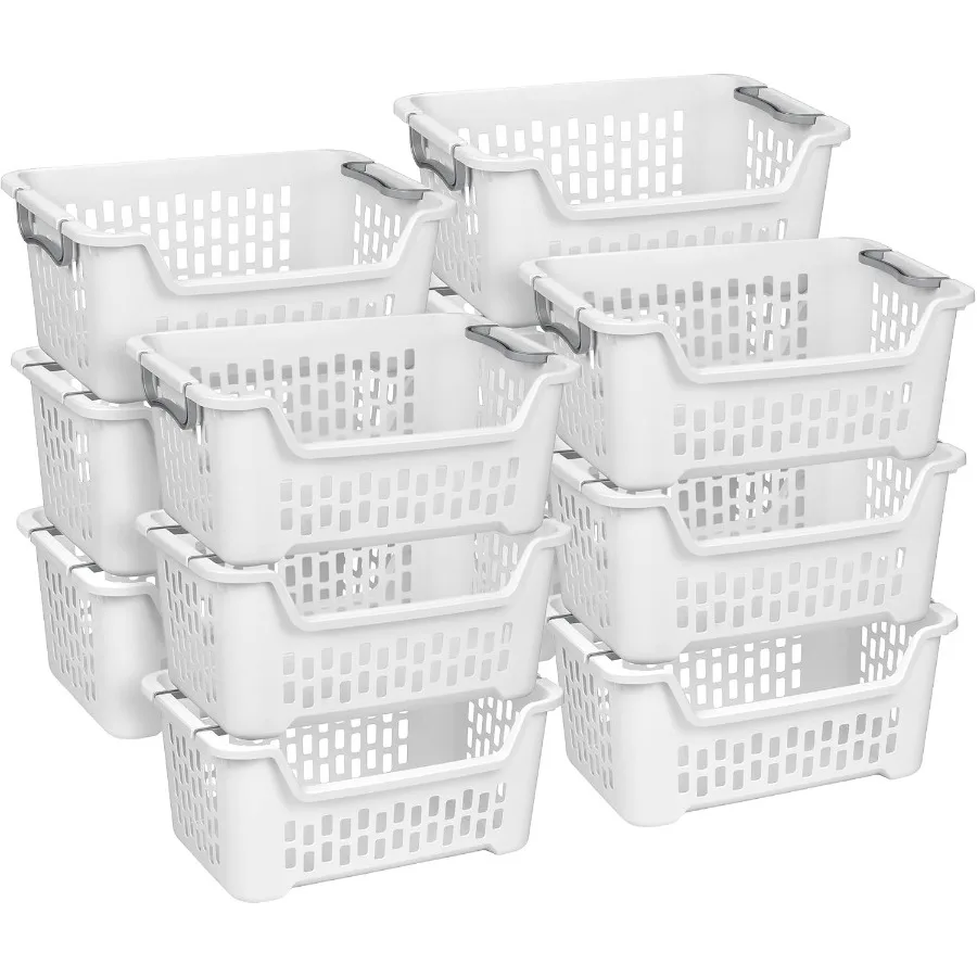 Stacking Laundry Basket, Plastic Clothes Hamper