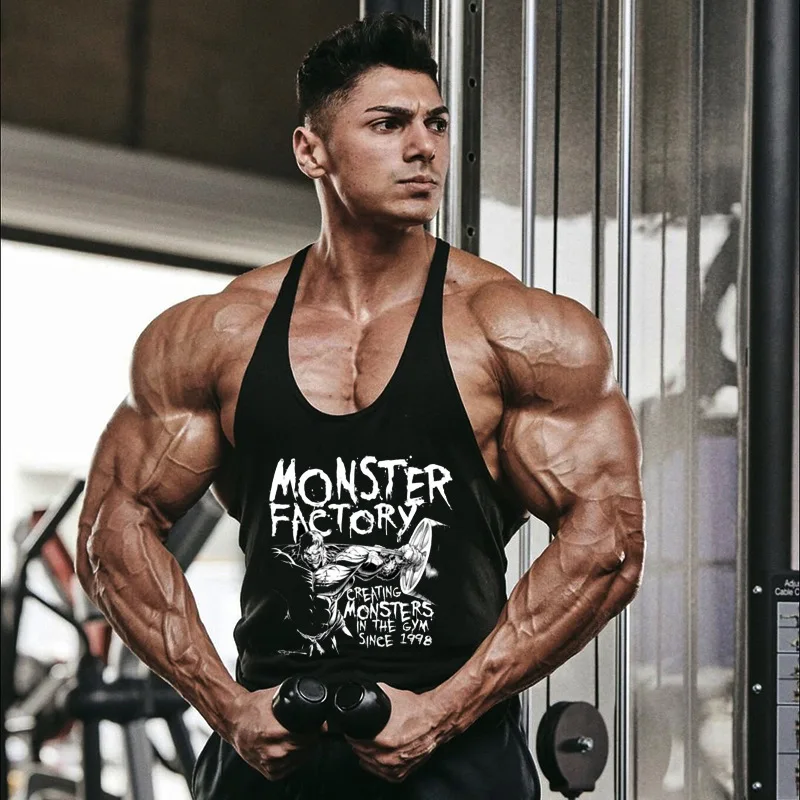 Koszulki na siłownię szelki męskie Stringer koszulka fitness koszulka do kulturystyki męski top do kamizelek fitness męska kamizelka bluza bez rękawów — zdjęcie 5